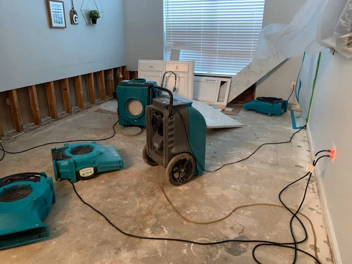 Dehumidifier in flood-cut room for Water Extraction & Removal in Claremont